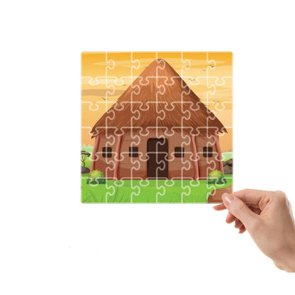 Mittimate Mud House Jigsaw Puzzle Game for Kids Age 4 to 6 Old I 36 Pieces Puzzle Toy I Birthday Gift for Children