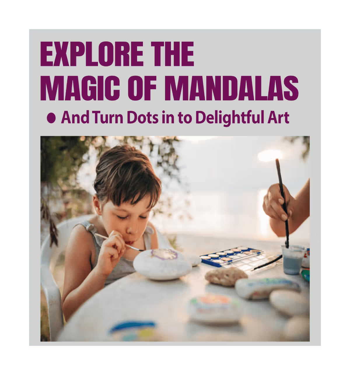 Mandala Rock Art Painting Kit – DIY Dot Painting Set for Kids (Age 6+)