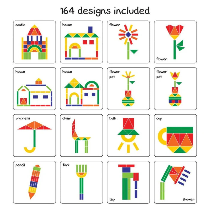 Play Panda Fun with Shapes – Magnetic Puzzle Kit (Type 2) Over 500 Designs | 58 Magnetic Shapes | Creative Learning Toy