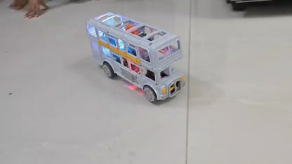 Gear-Powered Transparent Bus Toy – Lights, Motion & Learning Fun!