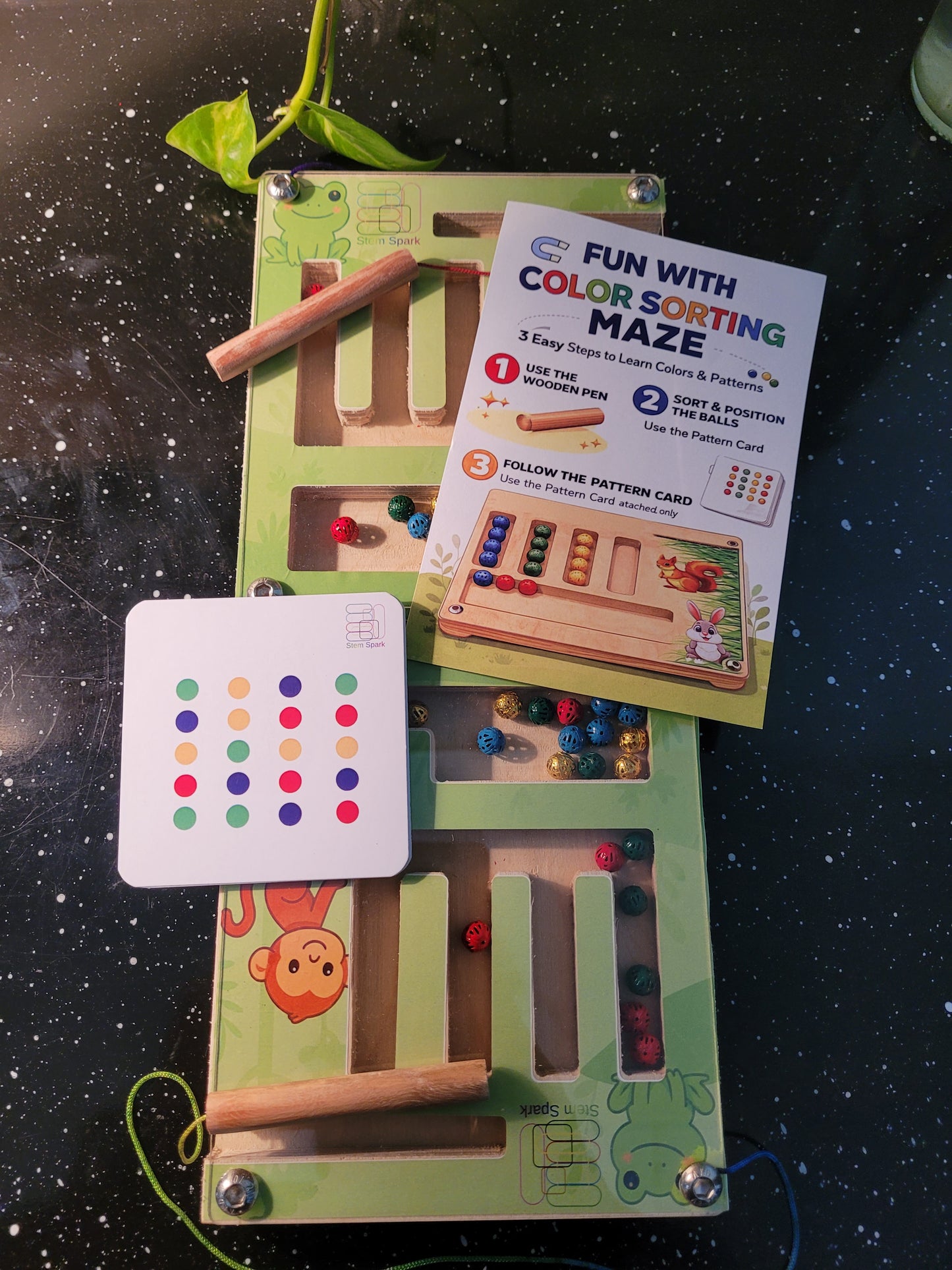 Double Player Jungle Theme Maze Board Puzzle – Hand-Eye Coordination & Fine Motor Skills Board for Kids (Copy) (Copy)