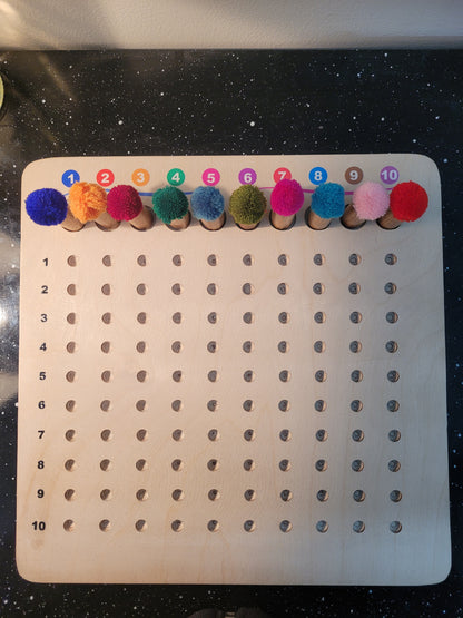 Wooden Math Board for kids aged 6+