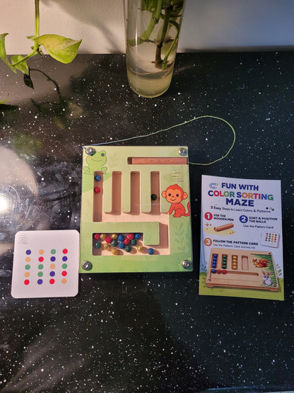 Jungle Theme Maze Board Puzzle – Hand-Eye Coordination & Fine Motor Skills Board for Kids (Copy)