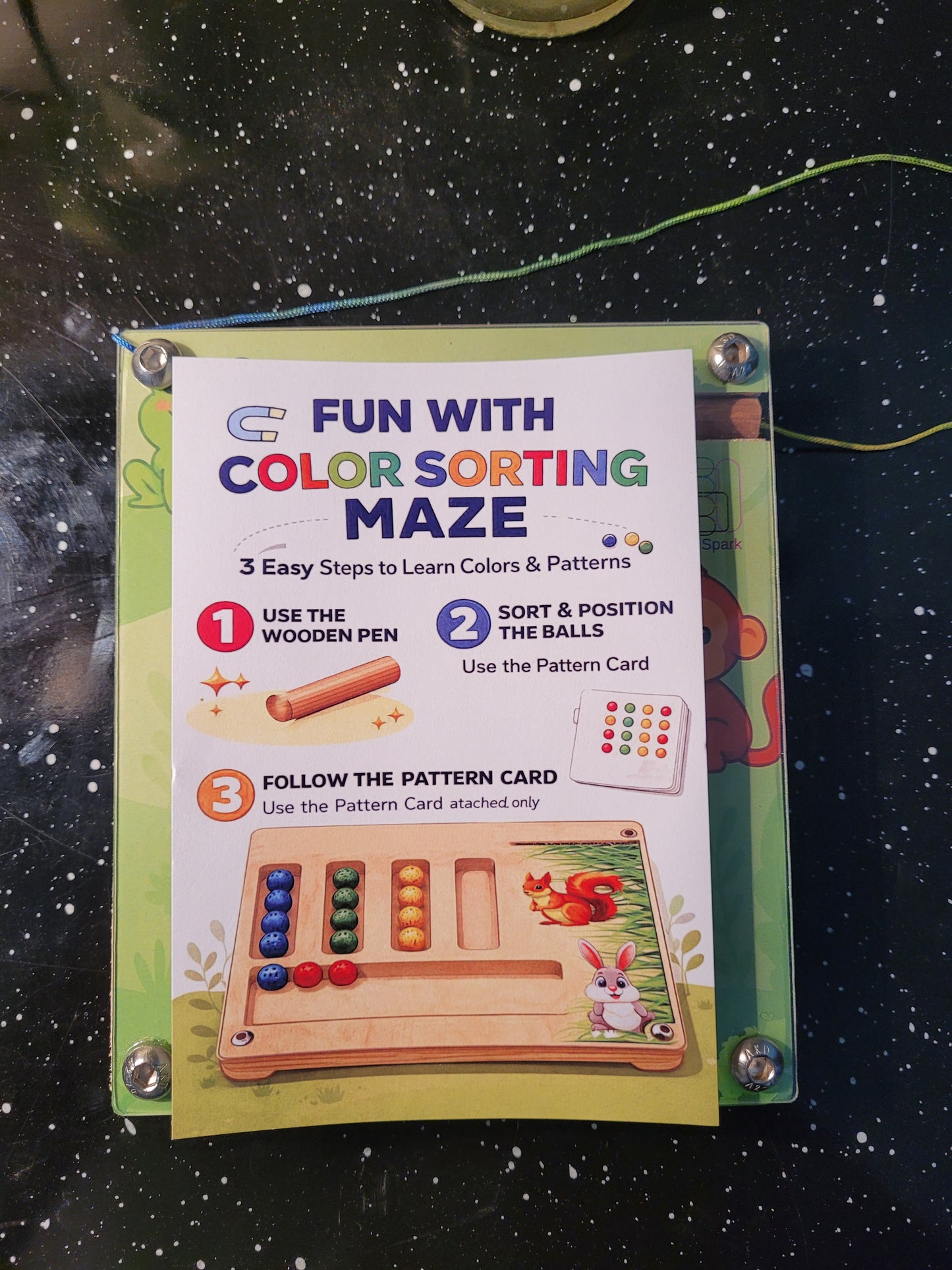 Jungle Theme Maze Board Puzzle – Hand-Eye Coordination & Fine Motor Skills Board for Kids (Copy)