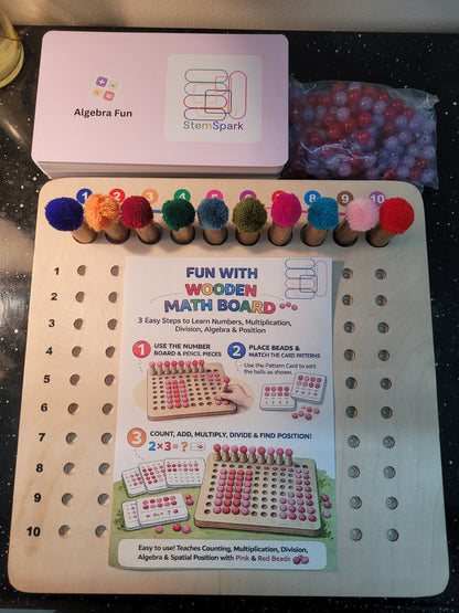 Wooden Math Board for kids aged 6+
