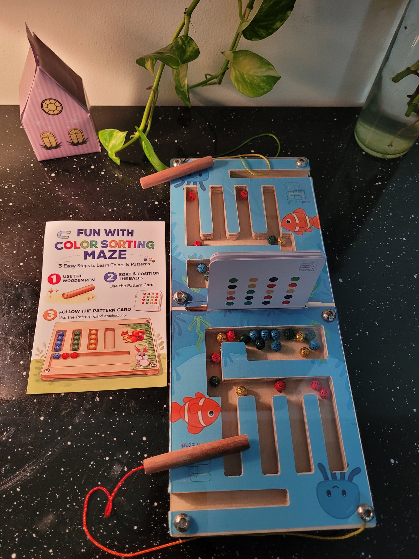 Double Player Sea Theme Maze Board Puzzle – Hand-Eye Coordination & Fine Motor Skills Board for Kids (Copy)