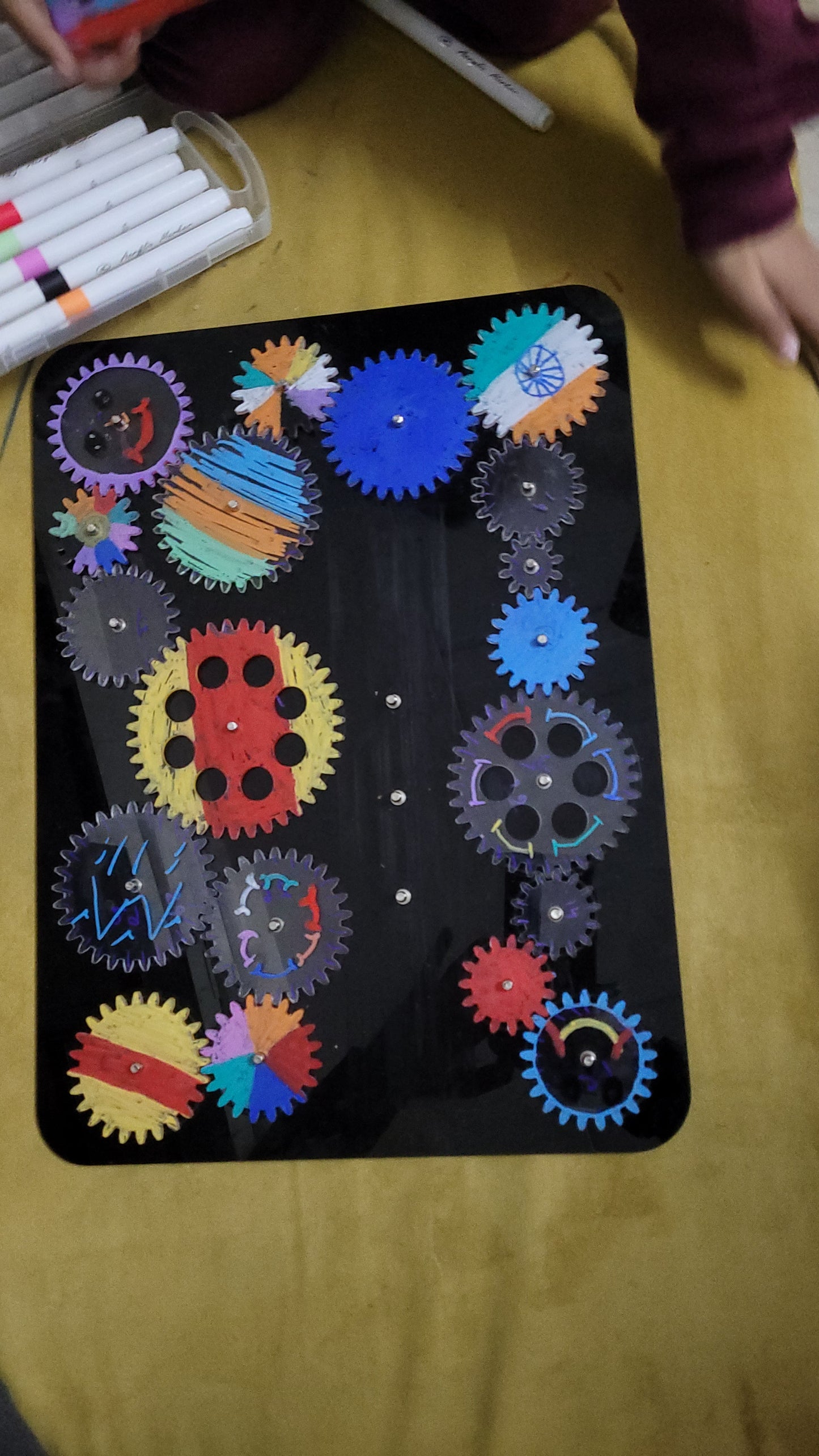 Solar System Gear Puzzle – Paint, Build & Spin Your Own Universe (Acrylic DIY Kit for Kids)