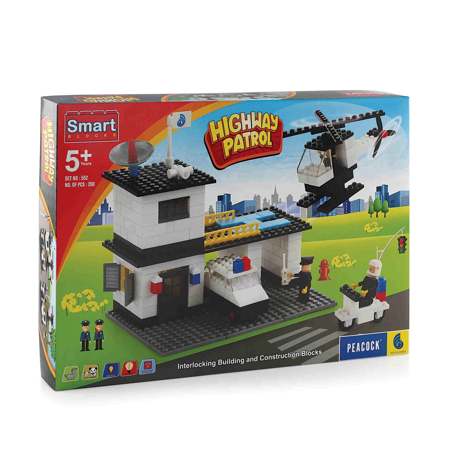 Highway Patrol Building Block Set – 260-Piece Construction Toy